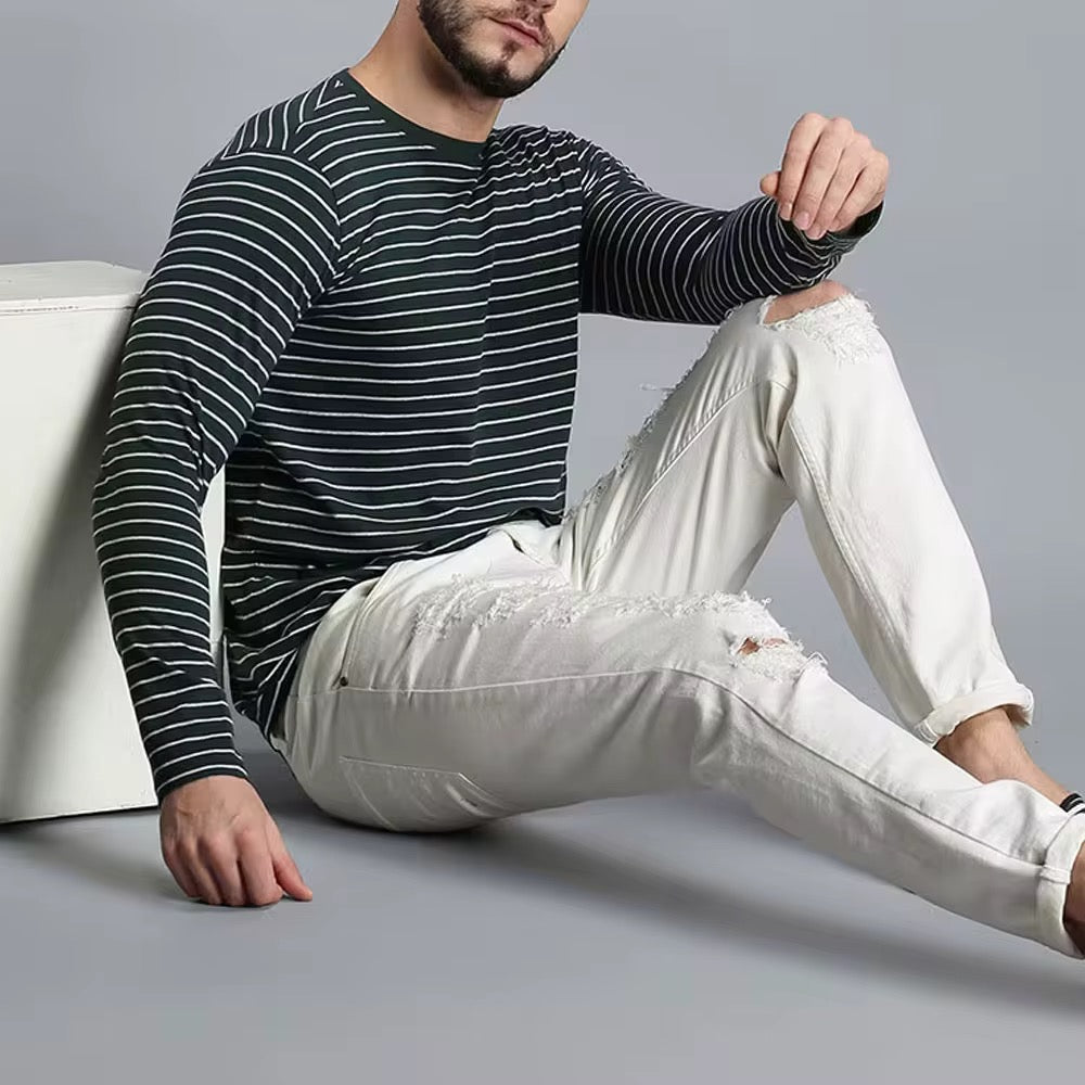 Premium Striped Long Sleeve T-Shirt
