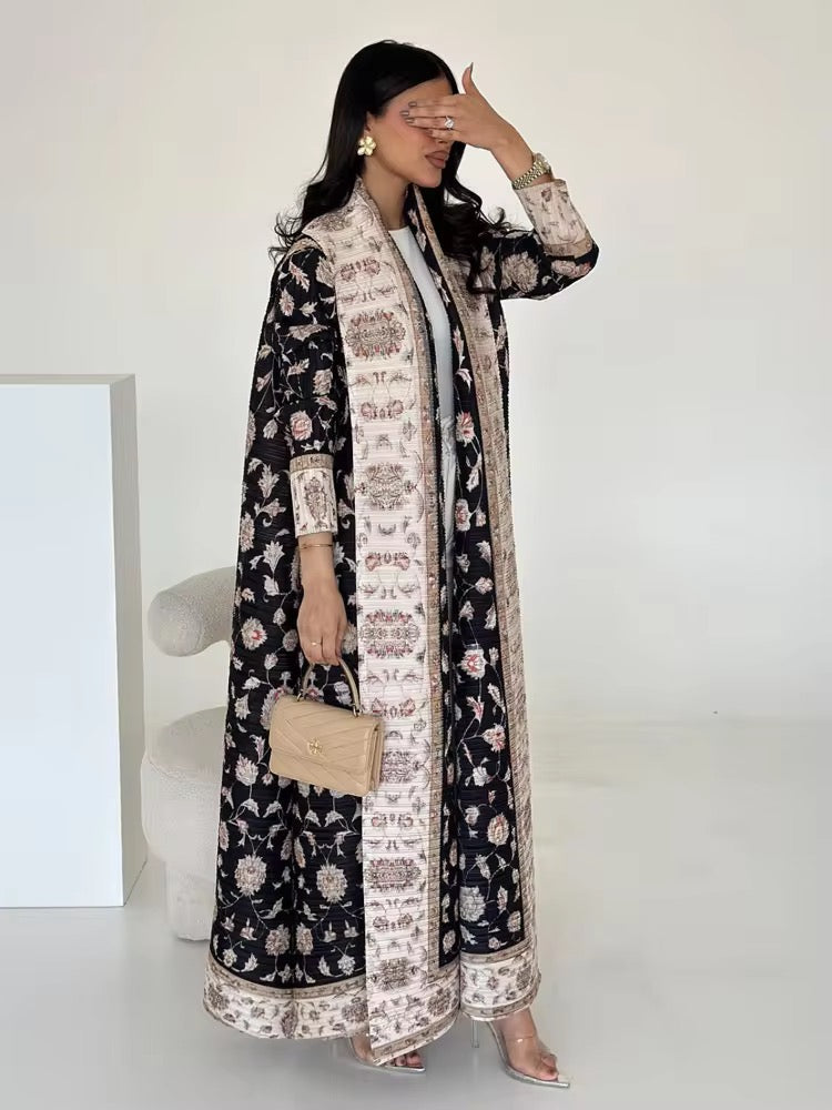 Luxury Embroidered Open Abaya for Women