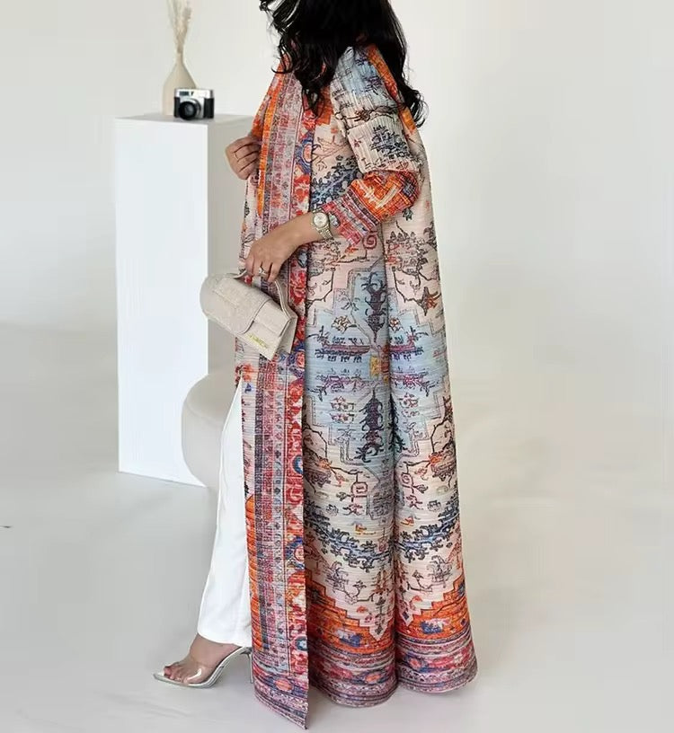 Luxury Embroidered Open Abaya for Women