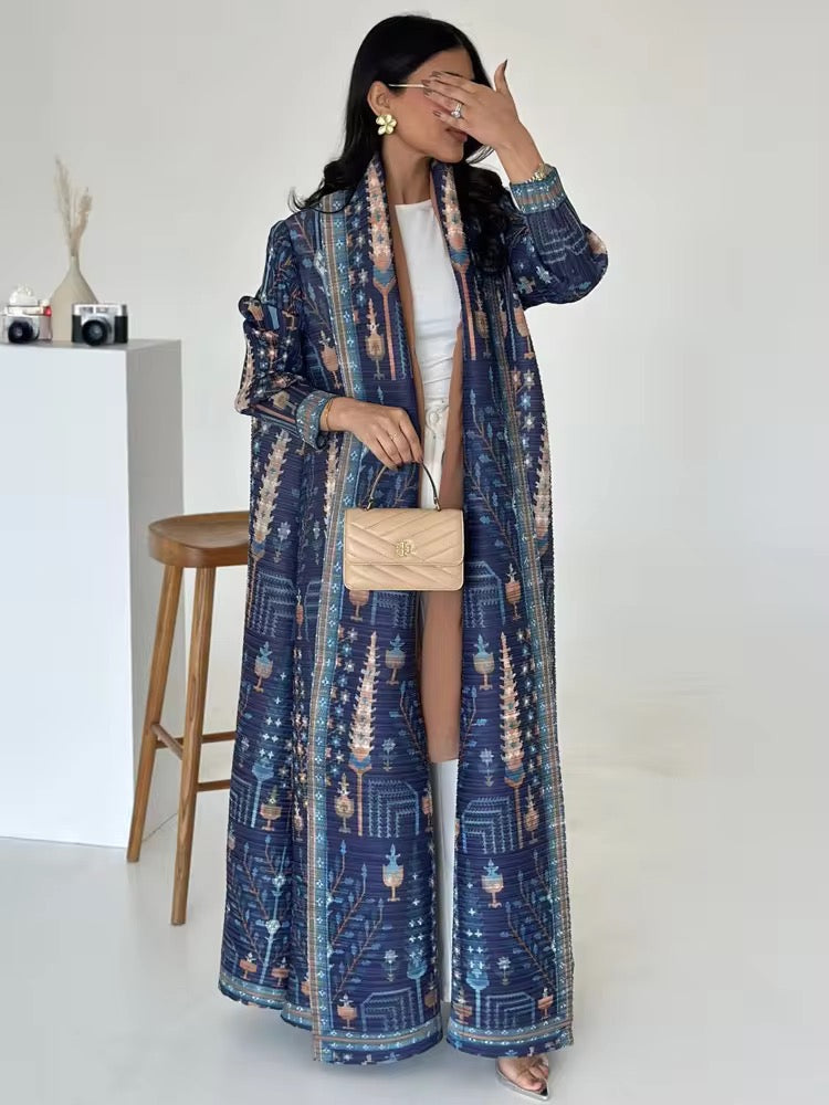 Luxury Embroidered Open Abaya for Women