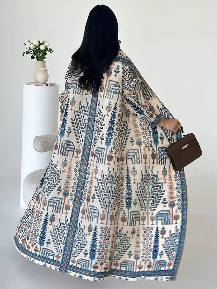 Luxury Embroidered Open Abaya for Women