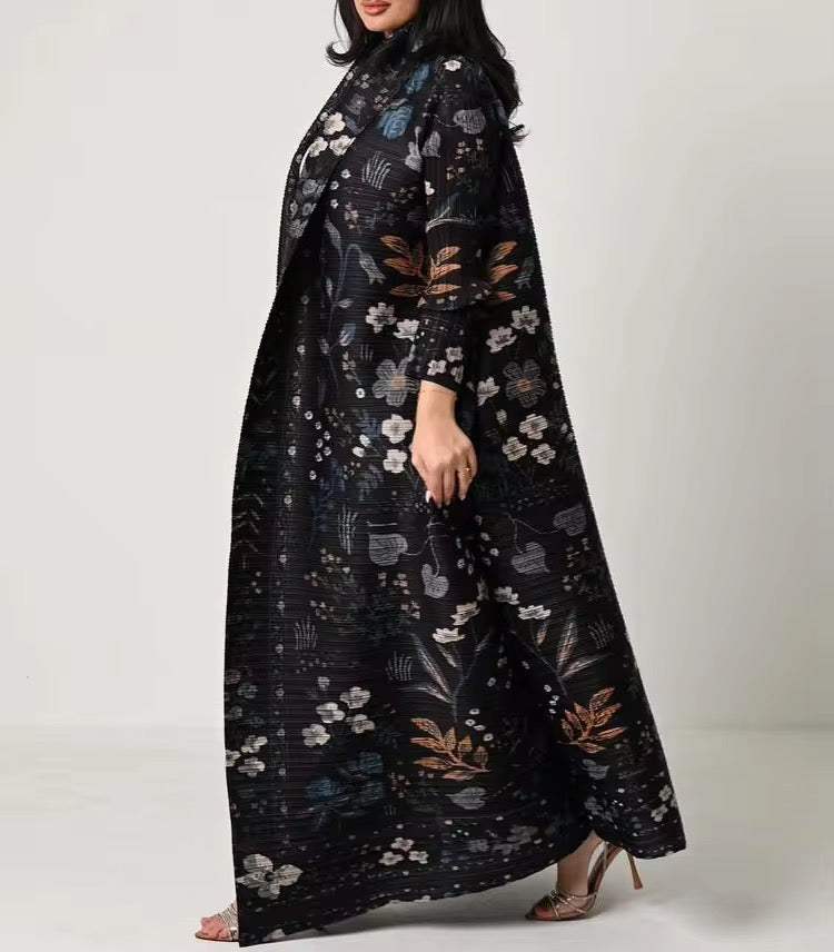 Luxury Embroidered Open Abaya for Women